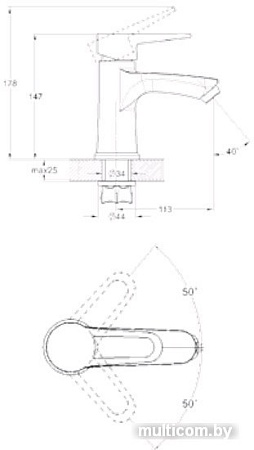 Смеситель G.Lauf NUD1-A045 (хром)