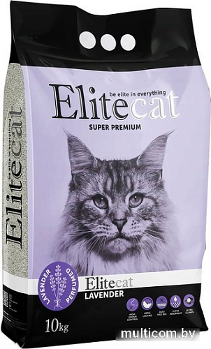 Наполнитель для туалета EliteCat Lavender с ароматом лаванды 10 кг