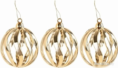 Елочная игрушка Золотая сказка 592176 (12 шт, бирюзовый/золотой)