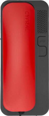 Абонентское аудиоустройство Cyfral Unifon Smart B (графитовый, с красной трубкой)
