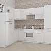 Угловая кухня ВерсоМебель ЭкоЛайт-5 1.4x2.6 правая (белый/белый)