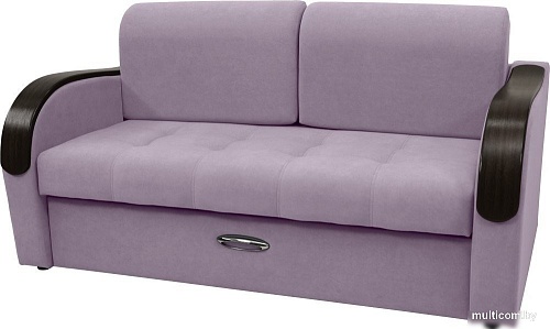 Диван Сириус Лидер-1 ППУ 185x110 (Eva 13 велюр светло-фиолетовый)
