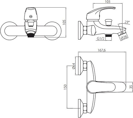 Смеситель Damixa RedBlu Palace One 411000000