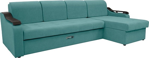 Сириус Лидер-4 с оттоманкой НПБ 300x165 (Eva 28 велюр зеленый)