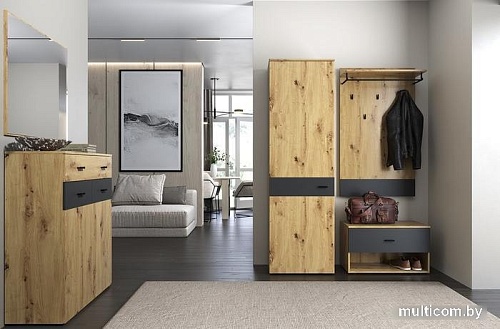 Тумба Anrex Rico 1SN (дуб артисан-графит)