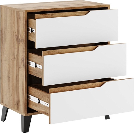 Комод ЭлиГард Eyva 3S (дуб вотан/белый)