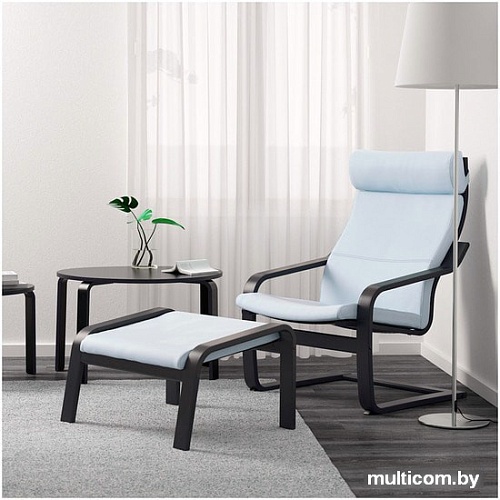 Интерьерное кресло Ikea Поэнг (черно-коричневый/глосе светло-бежевый) 092.514.66