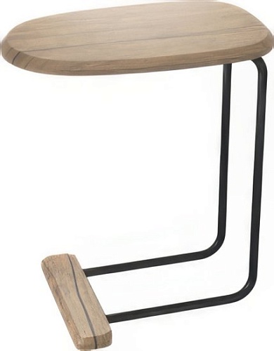 Приставной столик Sheffilton SHT-CT23 (черный муар/лесной орех)