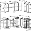 Готовая кухня Интерлиния Мила Лайт 1.88x2.6 правая без столешницы (дуб золотой/бетон)