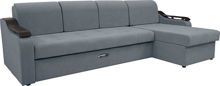 Сириус Лидер-4 с оттоманкой НПБ 300x165 (Eva 32 велюр серый)