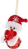Елочная игрушка Волшебная страна Снеговик колокольчик 103194