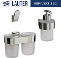 Набор аксессуаров для ванной Lauter 21TS3016 + 21TS3020 + 21TS3010 (Chrome, 3 предмета)