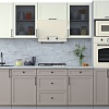 Готовая кухня Интерлиния Тренд 2.7В (луна/белый/серый каспий)