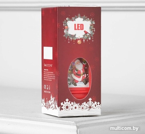 Светильник Luazon Фонарь красный Дед мороз 4843964