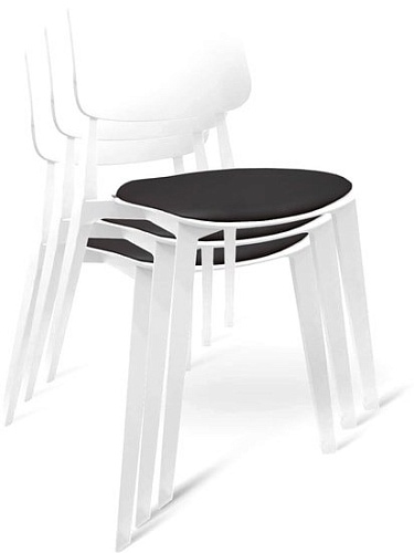 Обеденная группа Sheffilton SHT-DS124 (белый/черный/белый шагрень/белый)