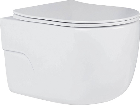 Унитаз подвесной Roxen Porto в комплекте с инсталляцией StounFix Dual Fresh 6 в 1 968069 (кнопка: брашированное золото)