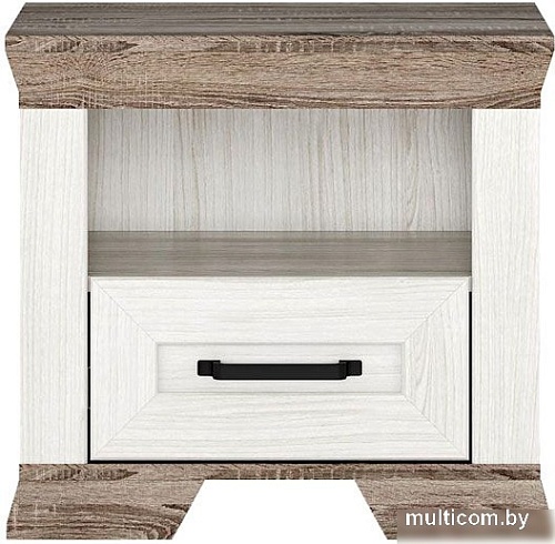 Тумба Black Red White Marselle KOM1S (ясень снежный/дуб сонома темный)