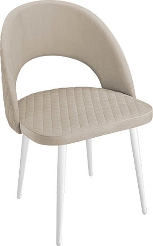 Стул Трия Гэтсби К1К (белый матовый/велюр Confetti Smoke)