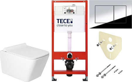 Унитаз подвесной Saniteco KW-9004W + TECE Kit 9400412