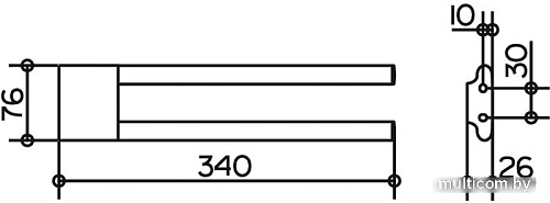 Держатель для полотенца Keuco Edition 400 11519010000