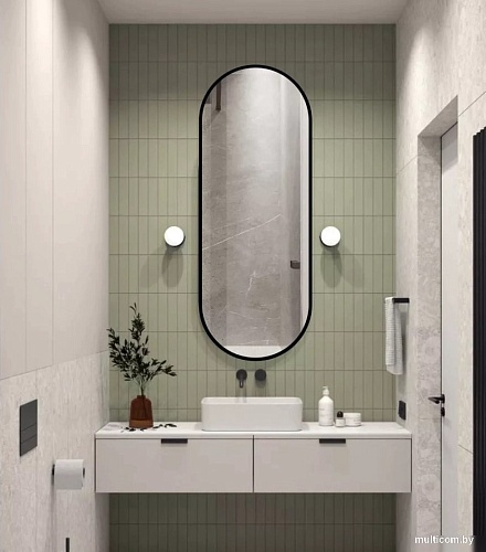 Зеркало eMZe 40x100 UV.40.100.CHE (черный с УФ-окантовкой)