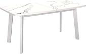 Кухонный стол Kenner AA1400 (белый/керамика/мрамор белый)