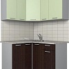 Угловая кухня Интерлиния Мила Лайт 1.2x1.3 (салатовый/дуб венге)