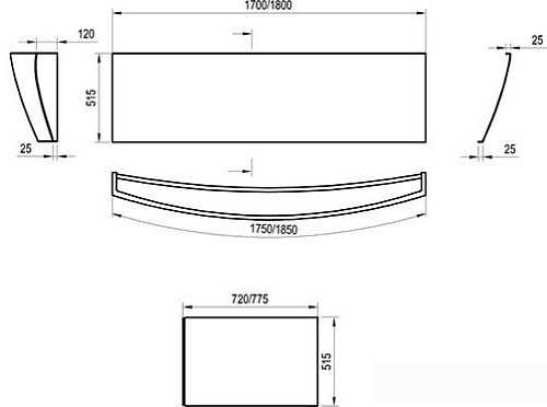 Экран под ванну Ravak A Evolution 180 CZ11000A00