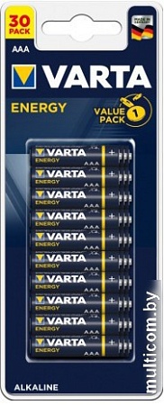 Батарейка Varta Energy Alkaline AAA 30шт
