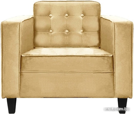 Интерьерное кресло Brioli Вилли (велюр, B2 бежевый/темные ножки)