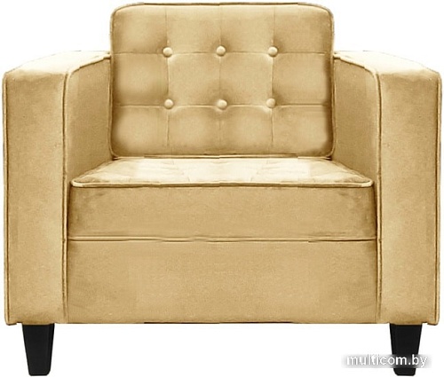 Интерьерное кресло Brioli Вилли (велюр, B2 бежевый/темные ножки)
