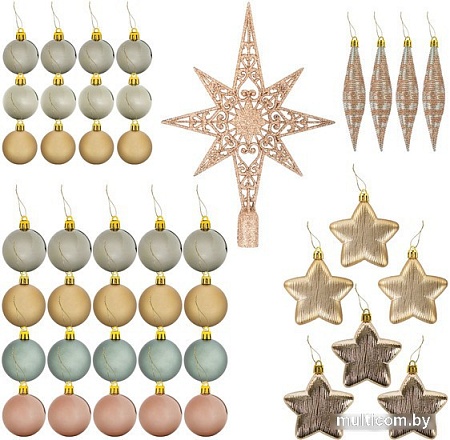 Елочная игрушка Золотая сказка 591129 (золото/перламутр)