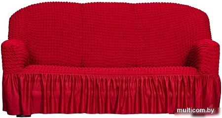 Чехол для дивана Софатэкс Стандарт ПО-1 с оборкой 00851 (бордовый)