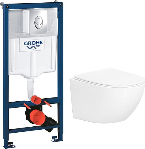 Унитаз подвесной Lauter Sulzdorf + GROHE Rapid SL 38721001 (белый с микролифтом)