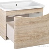 Runo Тумба с умывальником Runo Тоскана 80 + Никсон 80 (подвесная, светлое дерево)