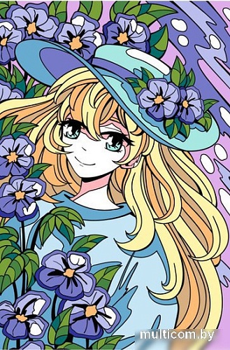 Картина по номерам Lori Цветочная любовь Ркн-115