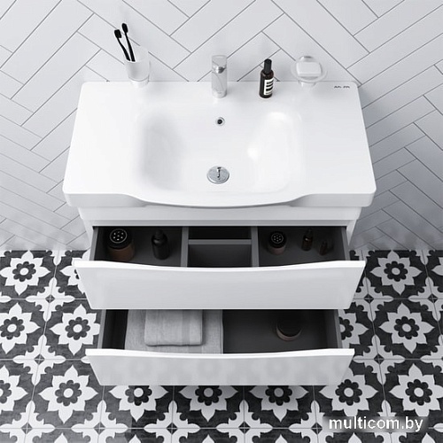 Мебель для ванных комнат AM.PM Тумба с умывальником Like M80FSX0802WG + M80WCC0802WG