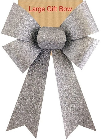 Елочная игрушка Pozzi Milano Бантики 5131 (2 шт, серебристый)