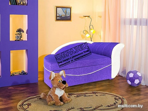 Тахта Асмана Малютка 0.7 правая (велюр вензель)