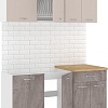 Готовая кухня Кортекс-мебель Корнелия Лира-лайт км.02462 1.3 м (капучино/оникс/дуб бунратти)