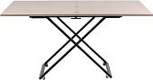 Стол-трансформер Levmar Compact (капучино глянец/черные опоры)