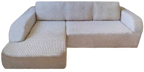 Чехол для дивана Софатэкс ПО-3 без оборки левый (ваниль)