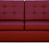 Диван Brioli Дилли клетка двухместный (экокожа, L16 вишневый)