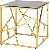 Журнальный столик Stool Group Арт Деко 55x55 EET-015 (стекло Smoke/сталь золото)