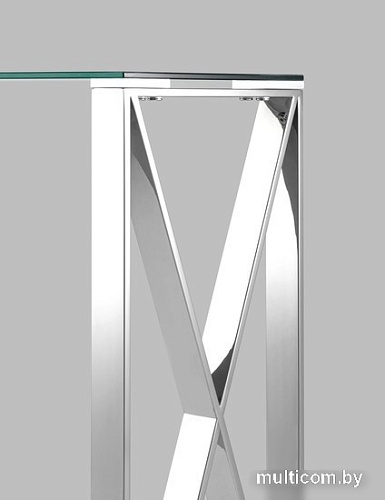 Консольный стол Stool Group Кросс 115x30 (стекло/сталь/серебристый)