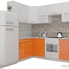 Угловая кухня ВерсоМебель ЭкоЛайт-6 1.4x2.3 левая (белый/манго)