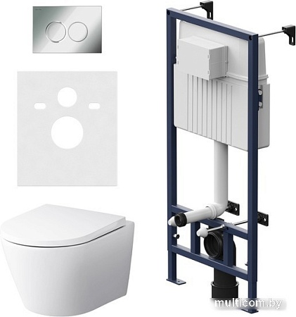 Унитаз подвесной AM.PM IS70151.741701 (с сиденьем и кнопкой смыва)