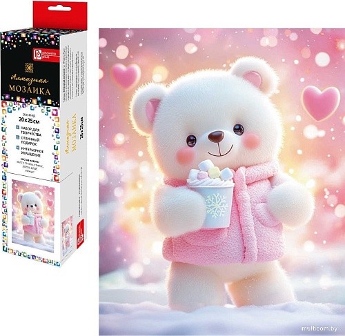 Алмазная мозаика Феникс+ Зимний мишка 70798