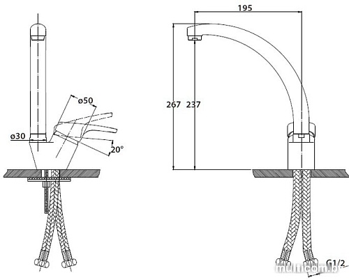 Смеситель Kaiser County 55244 (хром)