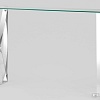 Консольный стол Stool Group Кросс 115x30 (стекло/сталь/серебристый)